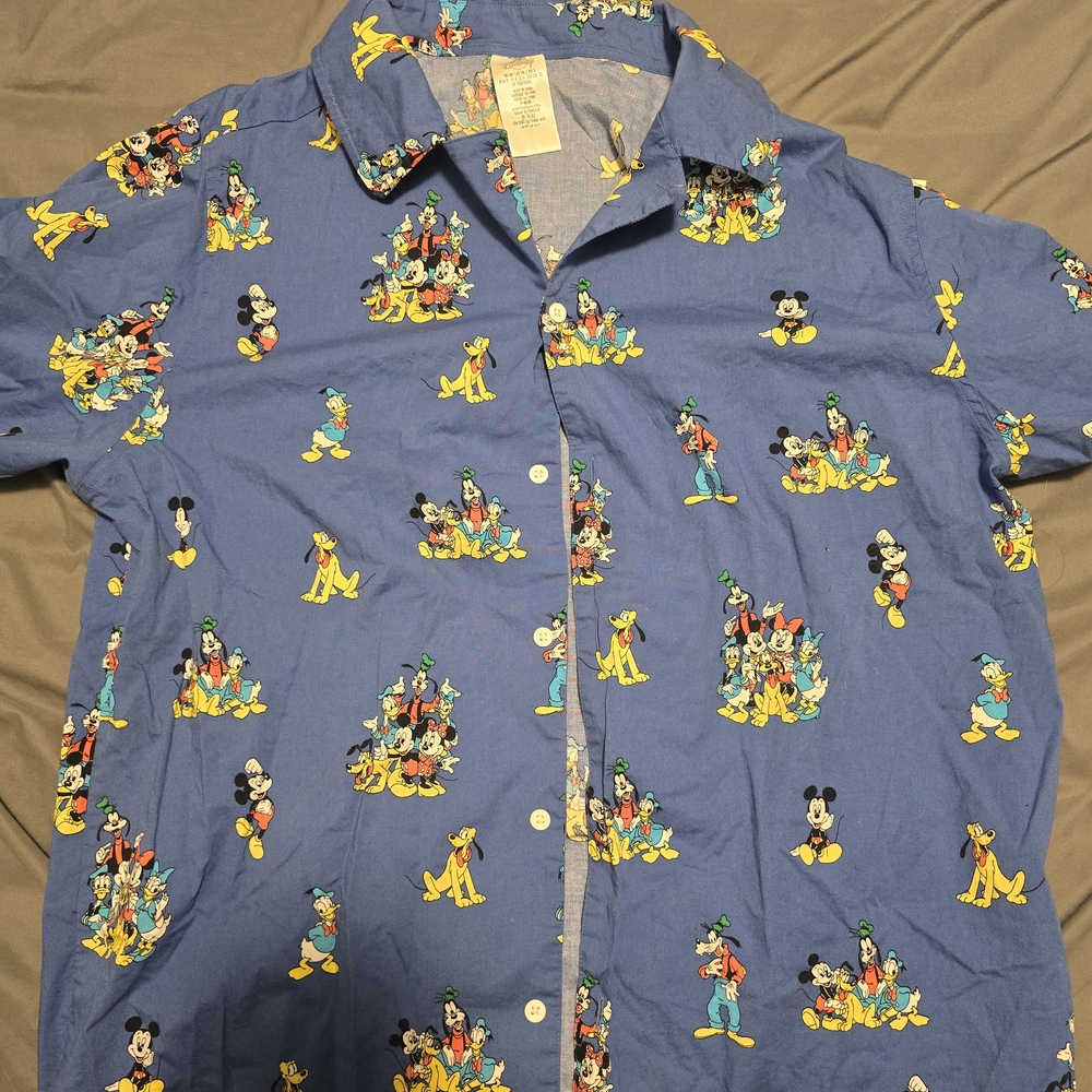 Disney Blue Mickey and Friends Men's Shirt
